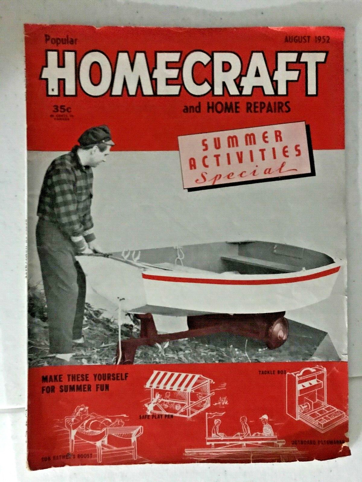 VTG Popular Homecraft and Home Repairs – August 1952 – Bimonthly Magazine