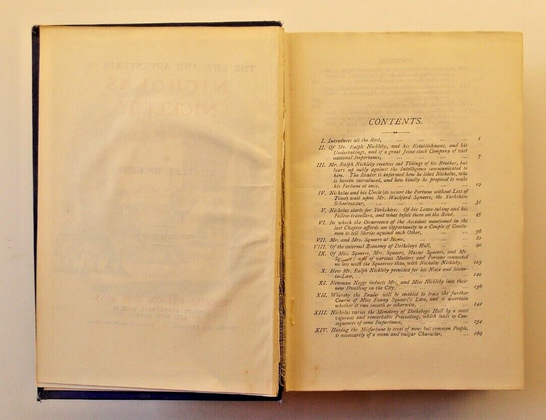 Charles Dickens Nicholas Nickleby 1912 Nelson Centenary edition hardback