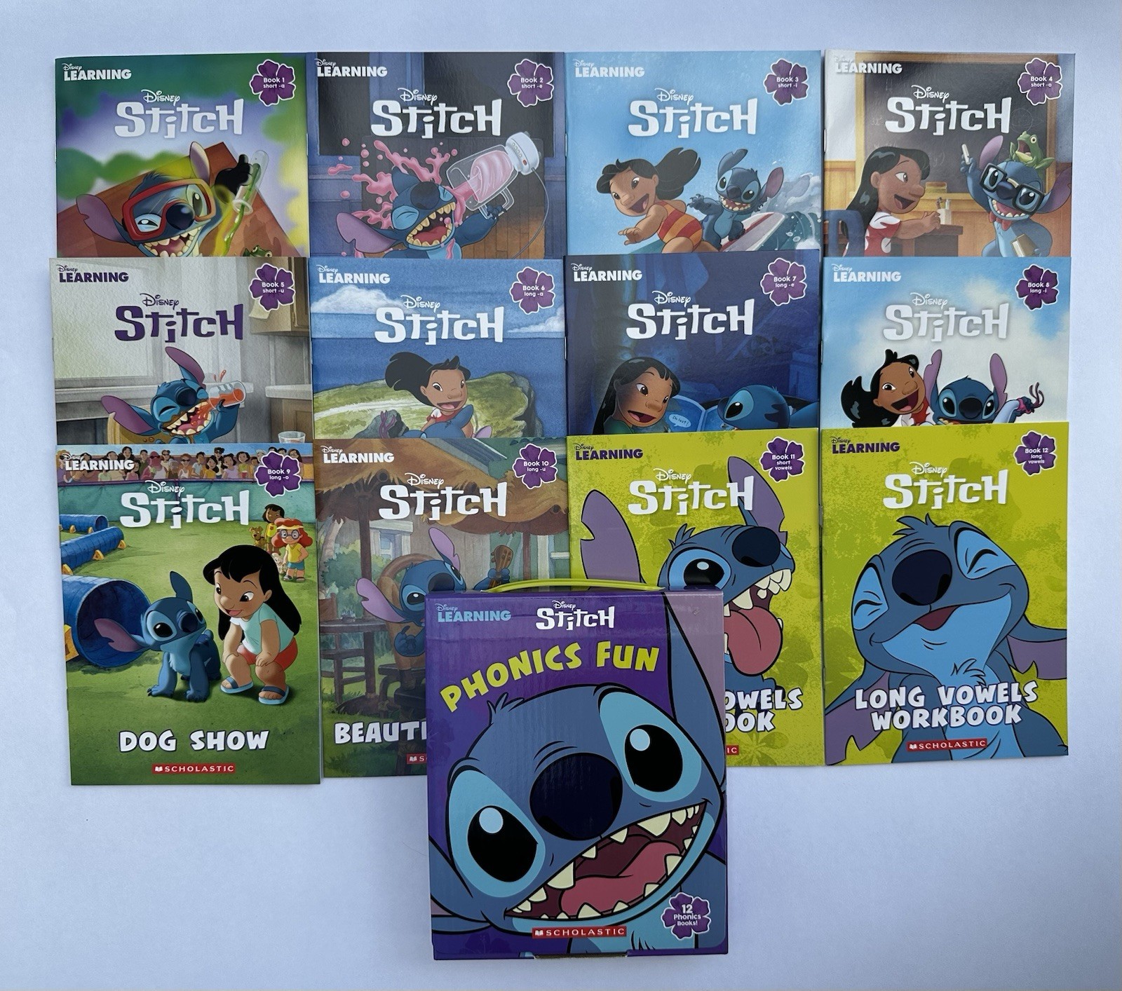 Lilo and Stitch Phonics Childrens Books Learning to Read Early Readers Lot 12