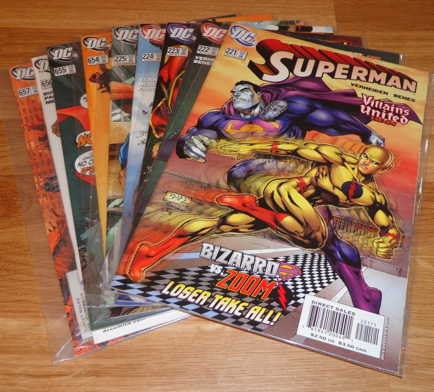 DC – Superman #221 – 225 & #654 – 657 – 1st Prints – 9 Issues – Infinite Crisis