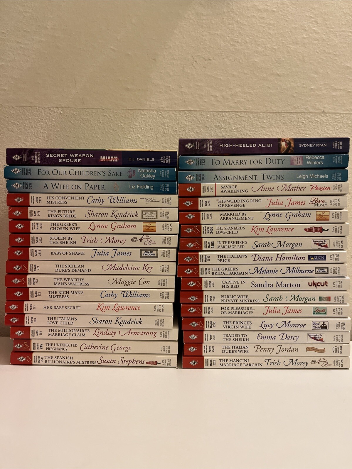 Harlequin Presents , Romance , Intrigue – 33 Paperback Lot – 2005 & 2006