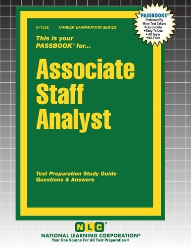 Associate Staff Analyst (Career Examination), , Very Good Book