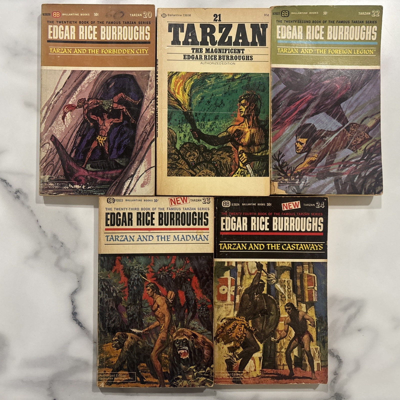 Edgar Rice Burroughs Almost Complete Tarzan Series Ballantine 1-24