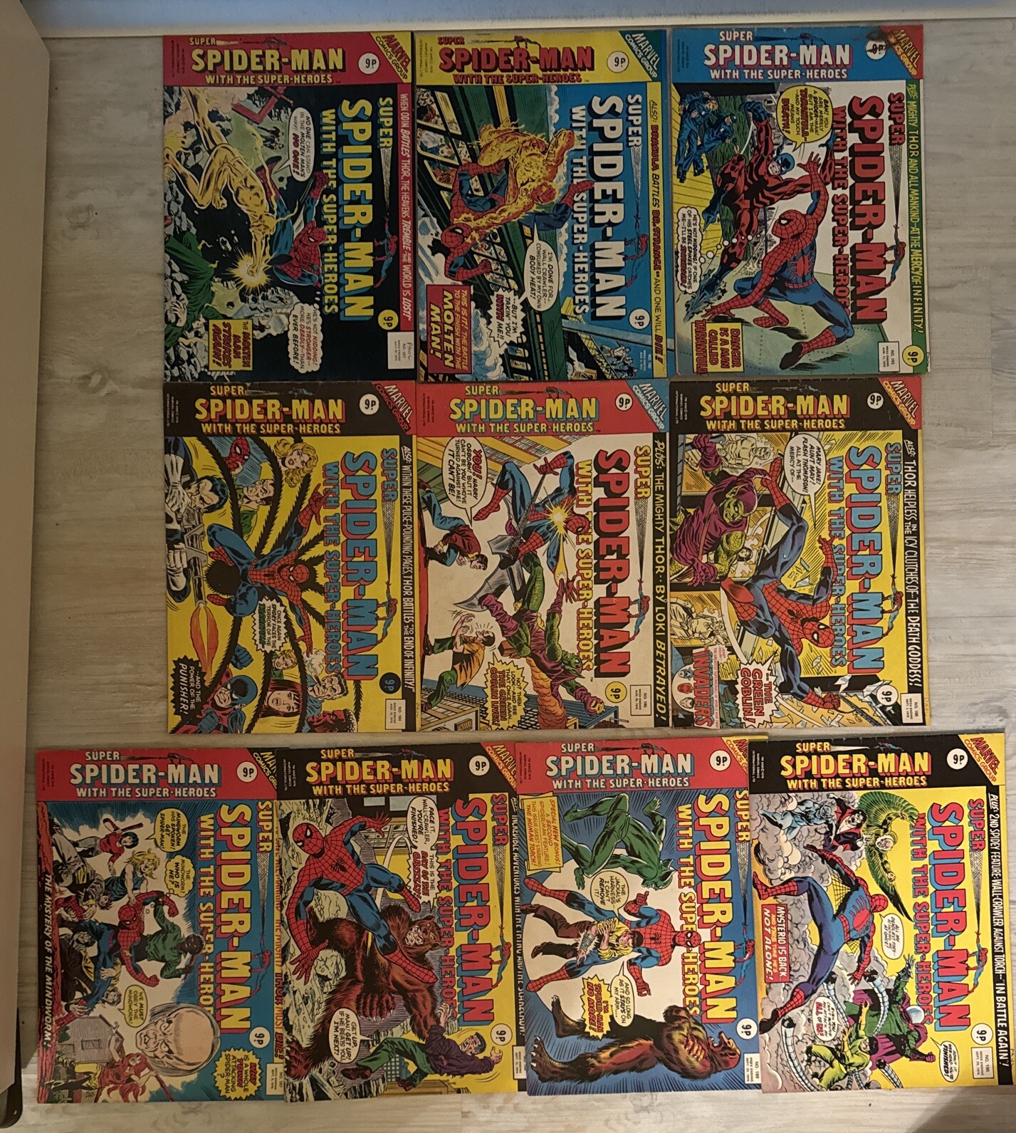 Spider-man & Superheroes Comics Weekly 181 182 183 – 190 Vintage Marvel UK 1976