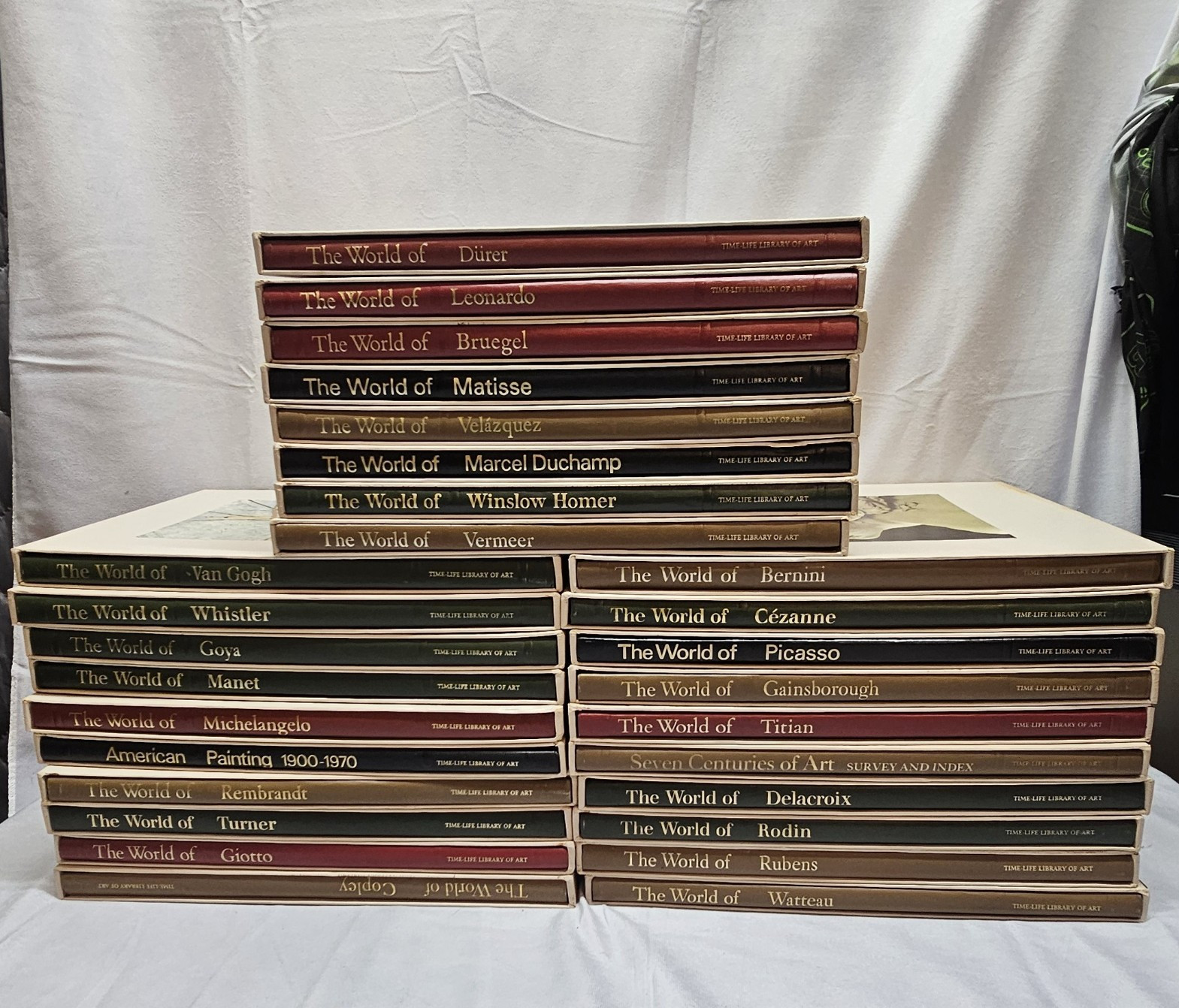 1967 Complete Set of 28 Time Life Library of Art Hardcovers w/Slip Covers-USED