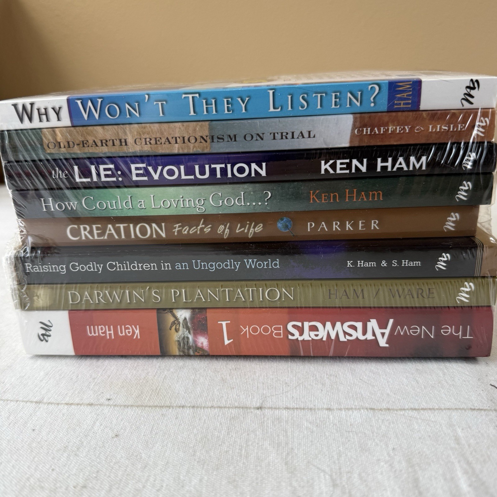 HUGE lot of 8 Ken Ham books NEW Religious Christian Books Creation Evolution
