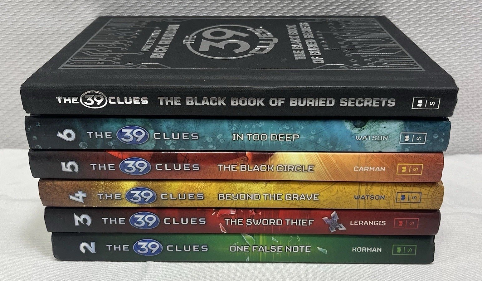 The 39 Clues Complete Book Lot Set 2-6 + Black Book HC Cards Included