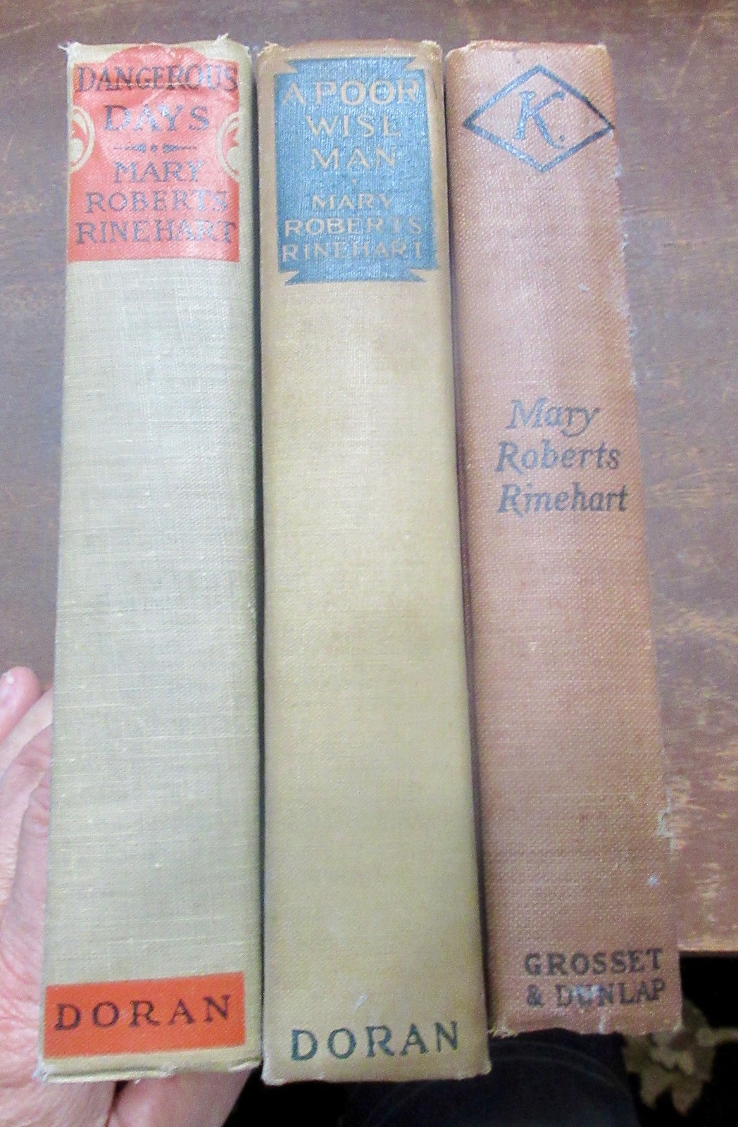Mary Roberts Rinehart Lot of 3 Antique Vintage Mystery Books Early 1900s