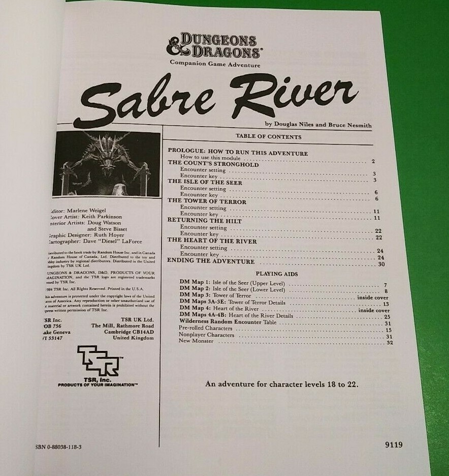 CM3 Sabre River – AD&D D&D