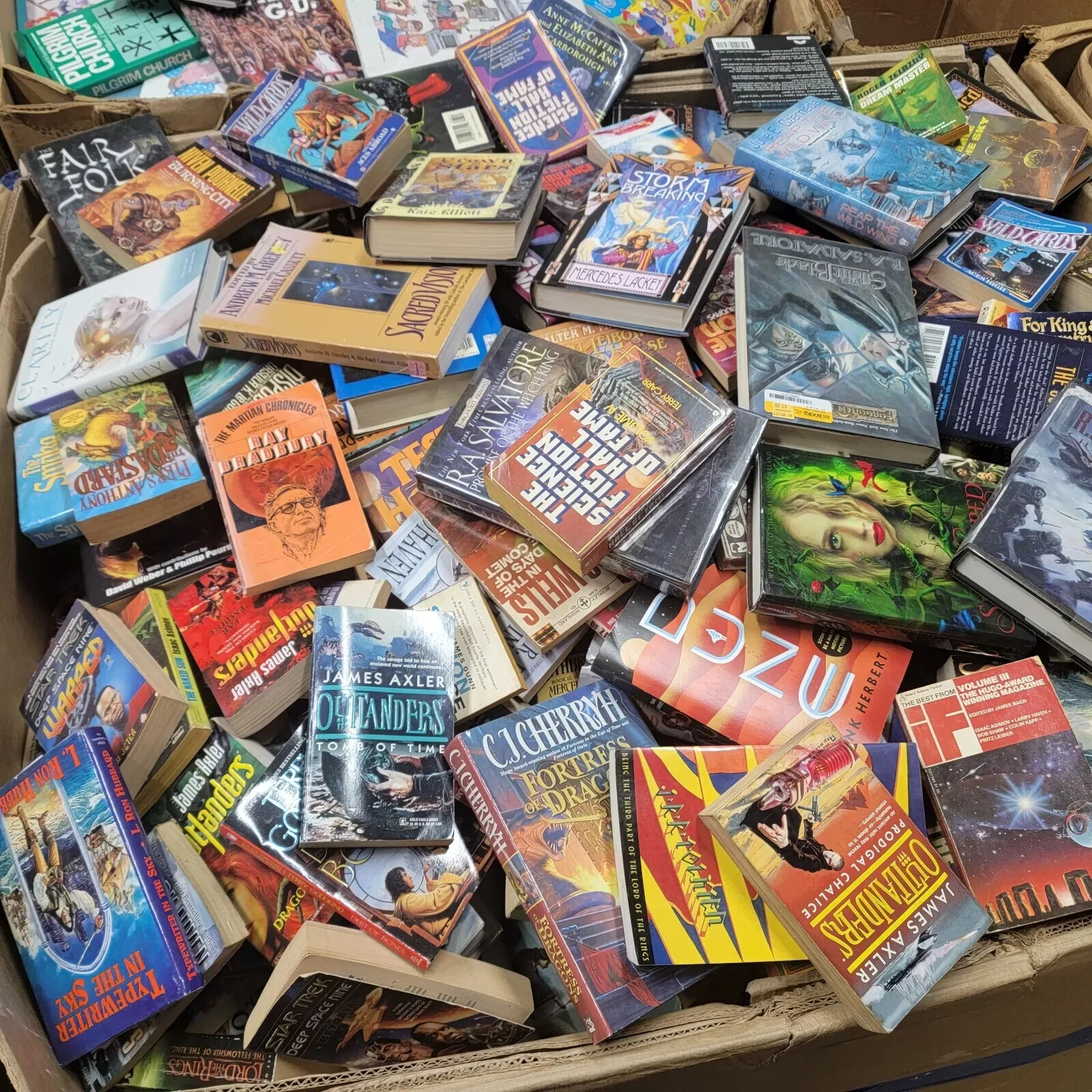 Lot of 5 Pounds (LBs) Science Fiction Fantasy Paper Back Book RANDOM RARE MIX