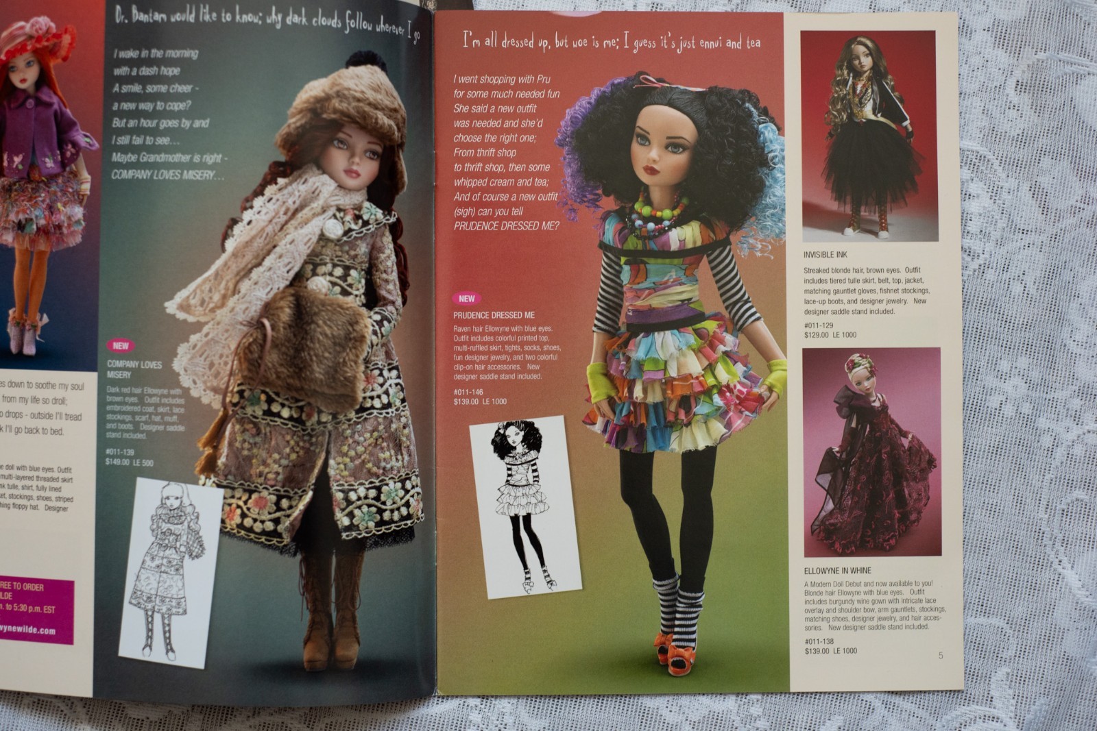 Winter 2008 & Spring 2010 Tonner ELLOWYNE WILDE Doll Catalogs Lot of 2