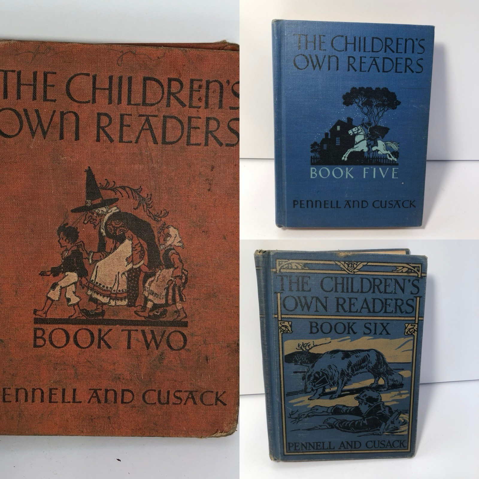 3 Vintage Children’s Own Readers Book Two, Five, Six 1929 1936 Cusack Pennell