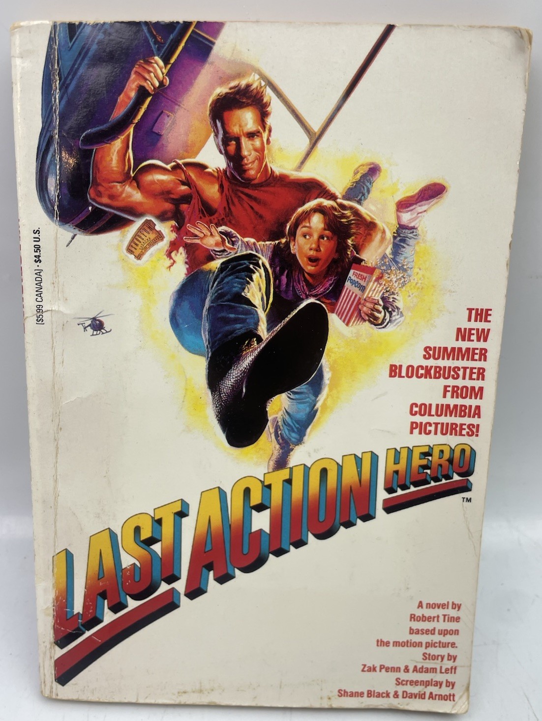 ⭐️ Last Action Hero 1993 Paperback Ex-Library Movie Book Arnold Schwarzenegger ⭐