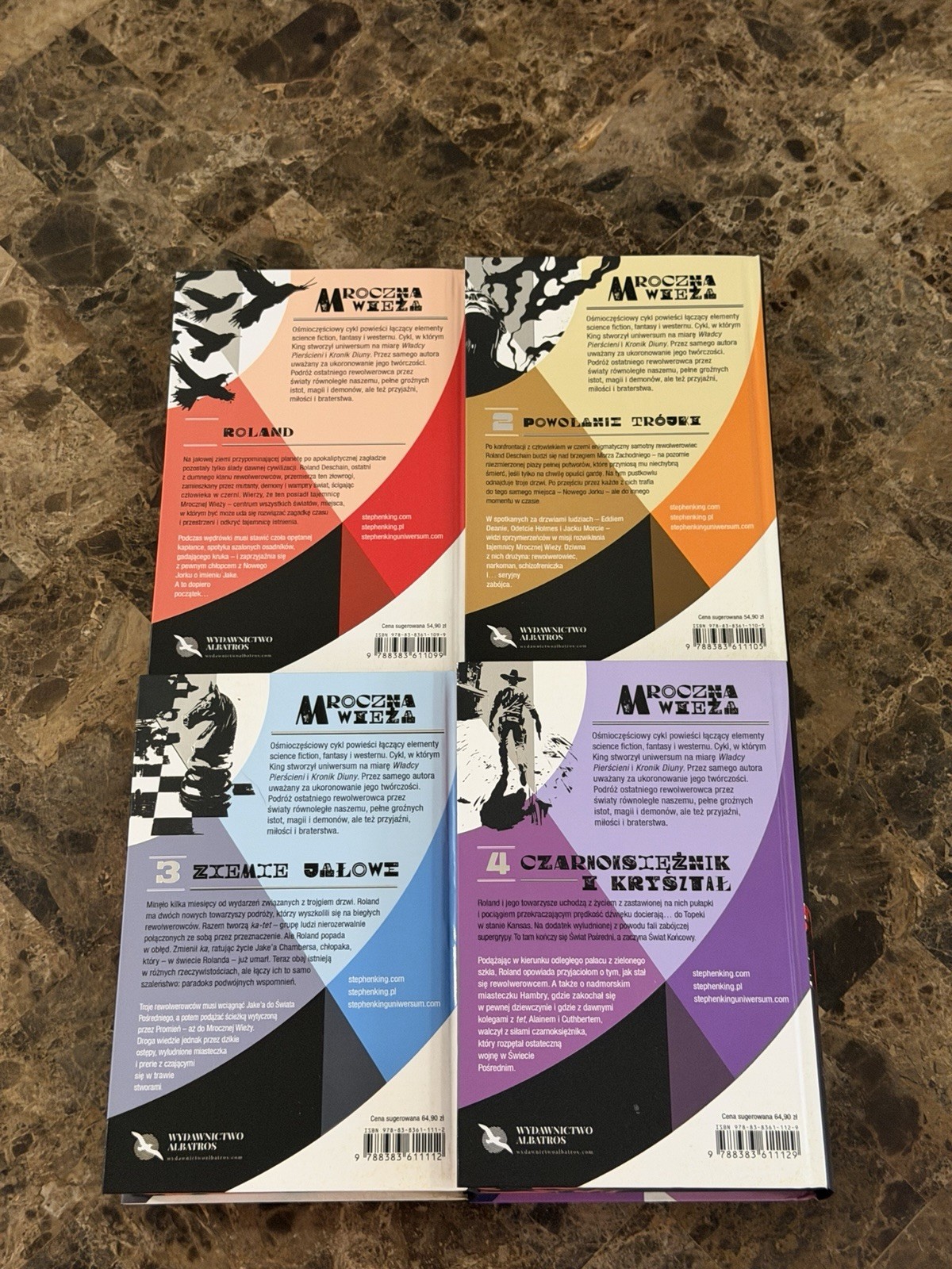 Stephen King Dark Tower Set Polish Hardcover Edition Sprayed Edges 8 Book Set
