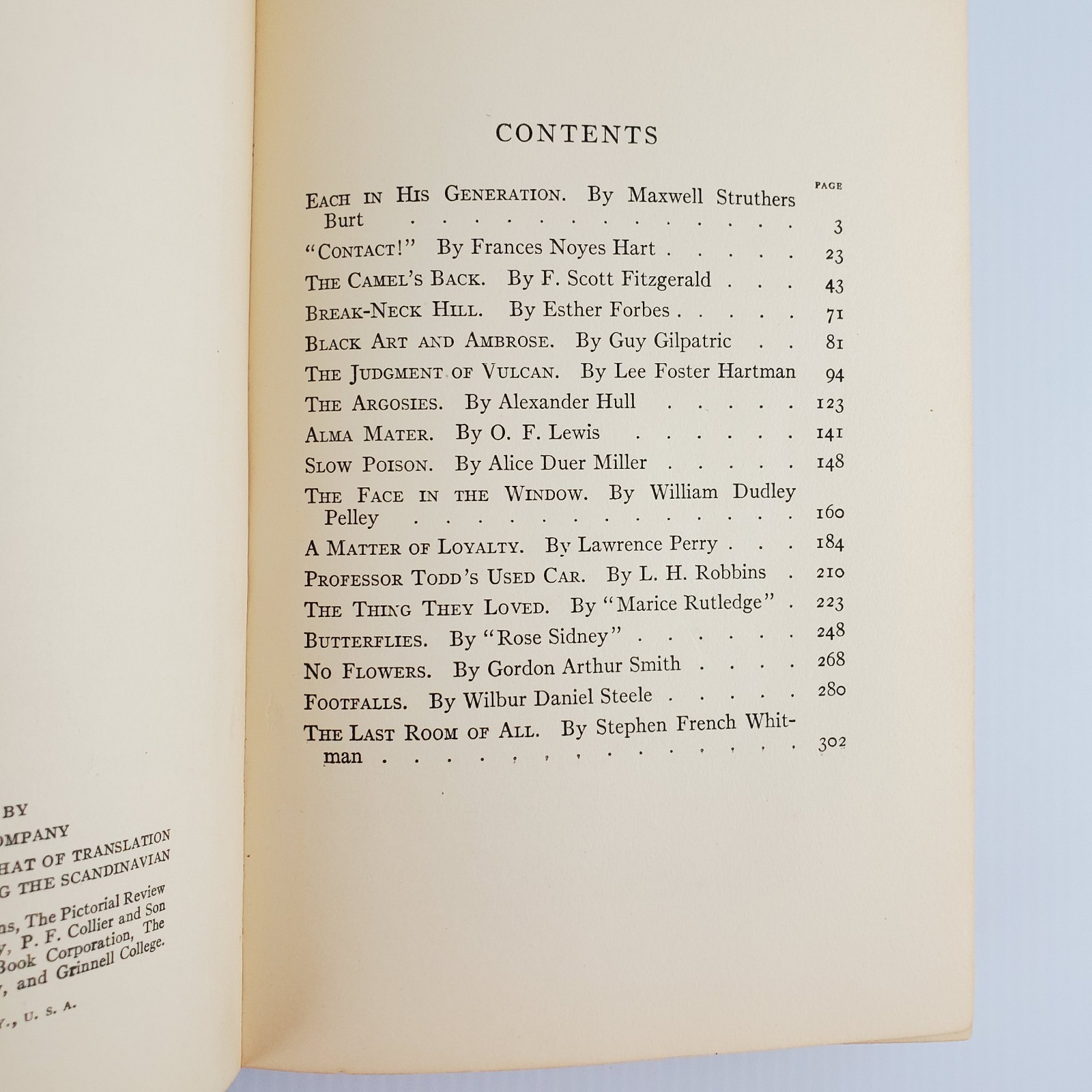 O Henry Memorial Award Prize Stories of 1920 The Society of Arts and Sciences HC