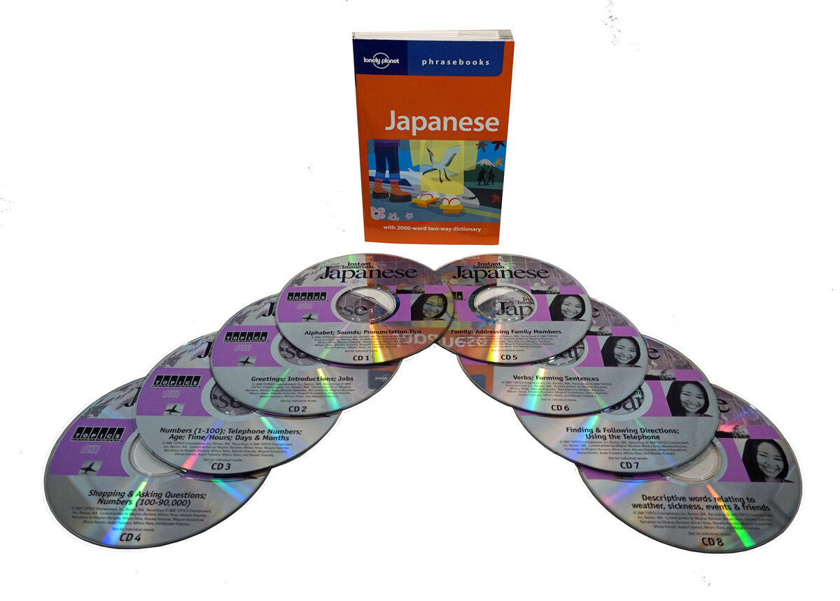 Learn to Speak Japanese Language 8 Audio CDs and Phrasebook – listen in your car