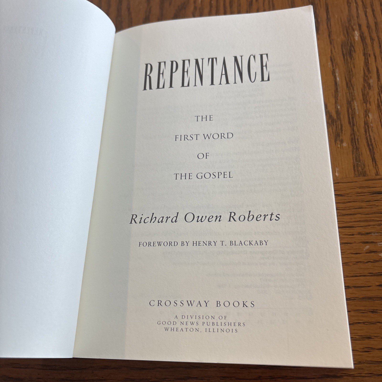 Repentance By Richard Owen Roberts PB