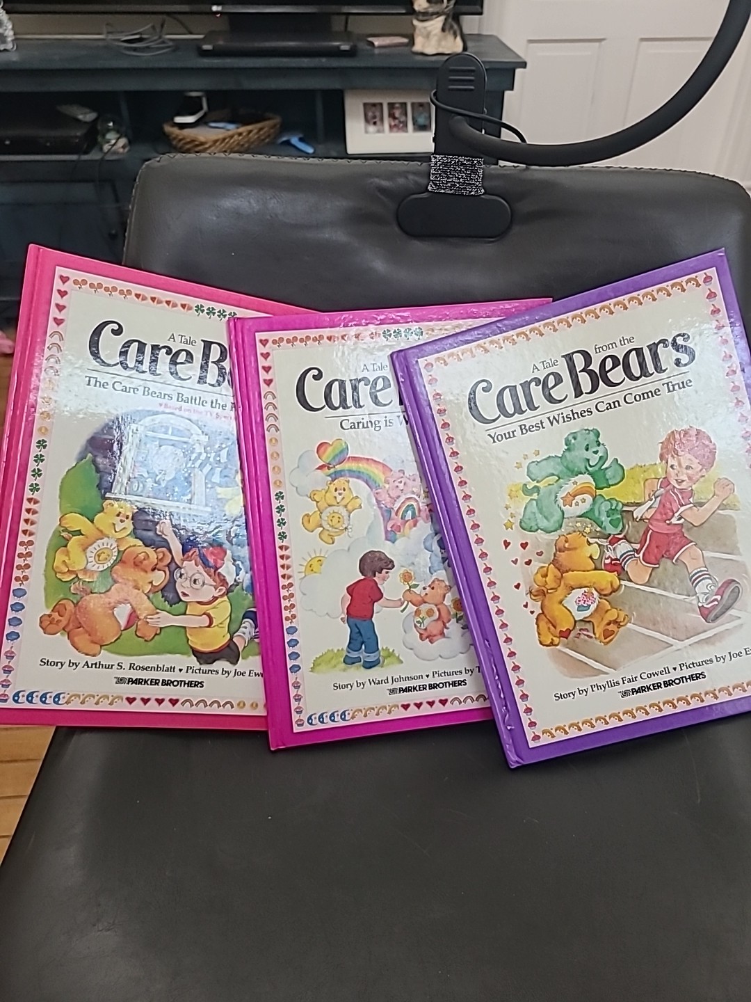 Care Bears Lot Of 3 HC Books 1980s Parker Brothers, *battle The Freeze Machine