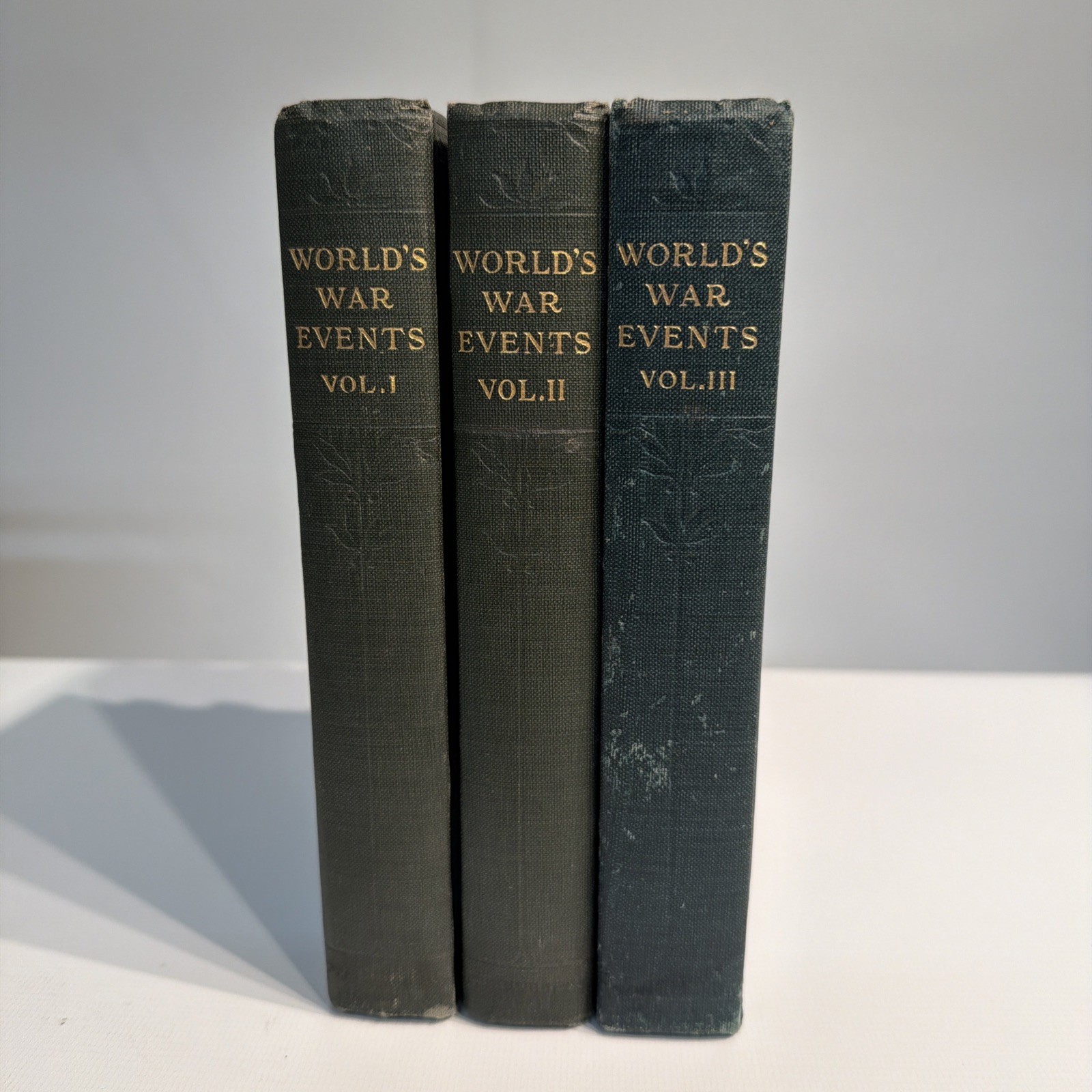1919 P. F. Collier & Son NY 1st Edition WORLD’S WAR EVENTS Vol I-III