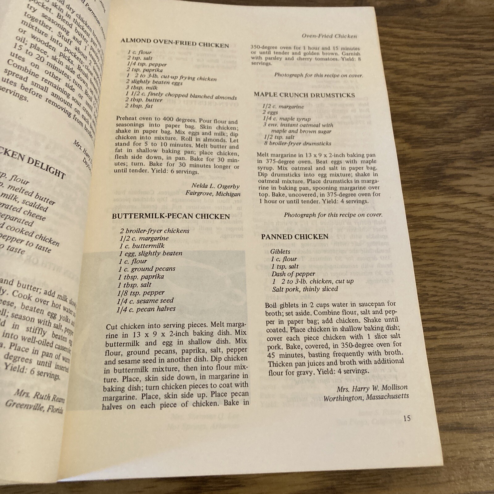 301 America’s Favorite Chicken Recipes Cookbook 1971 Softcover 94 Pages