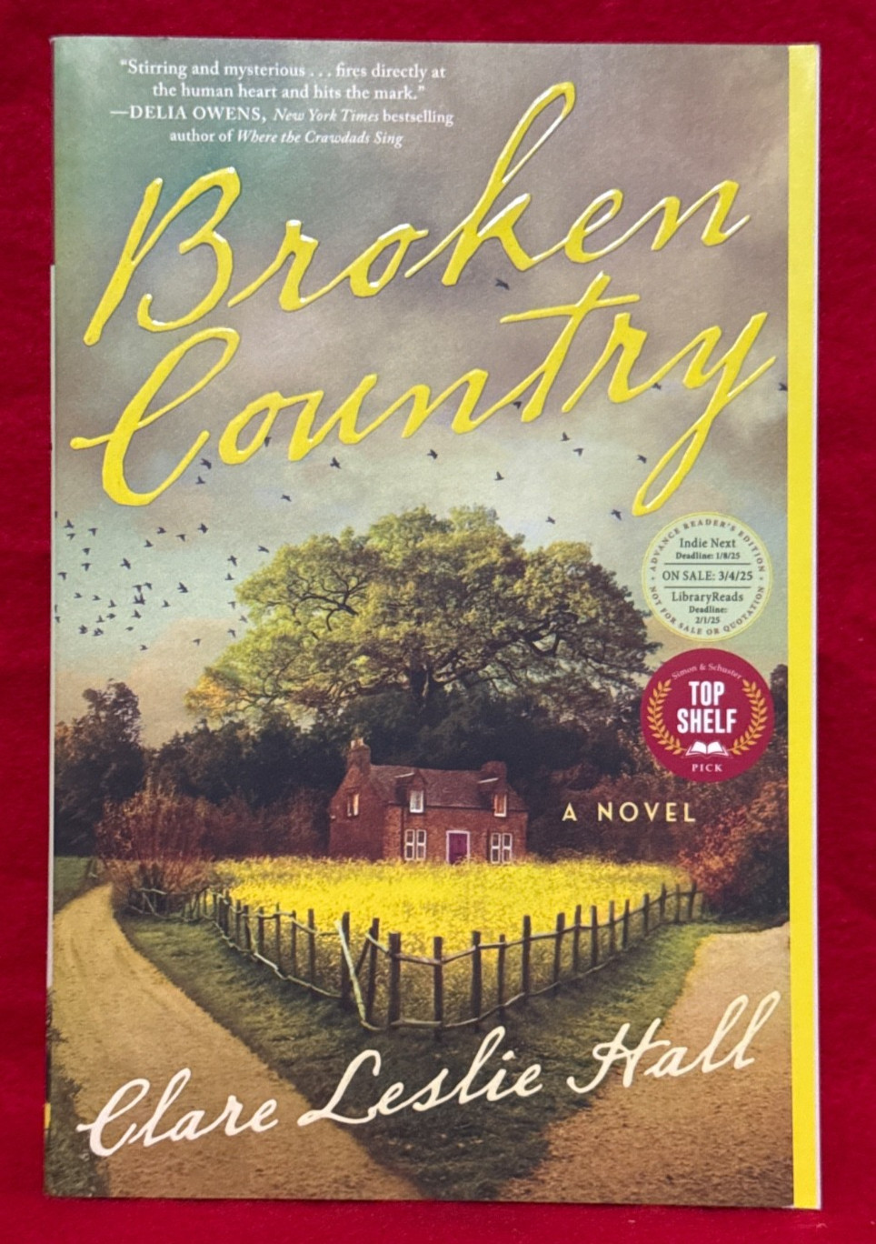 Broken Country Clare Leslie Hall ARC Advance Reader Copy Uncorrected Proof 2025