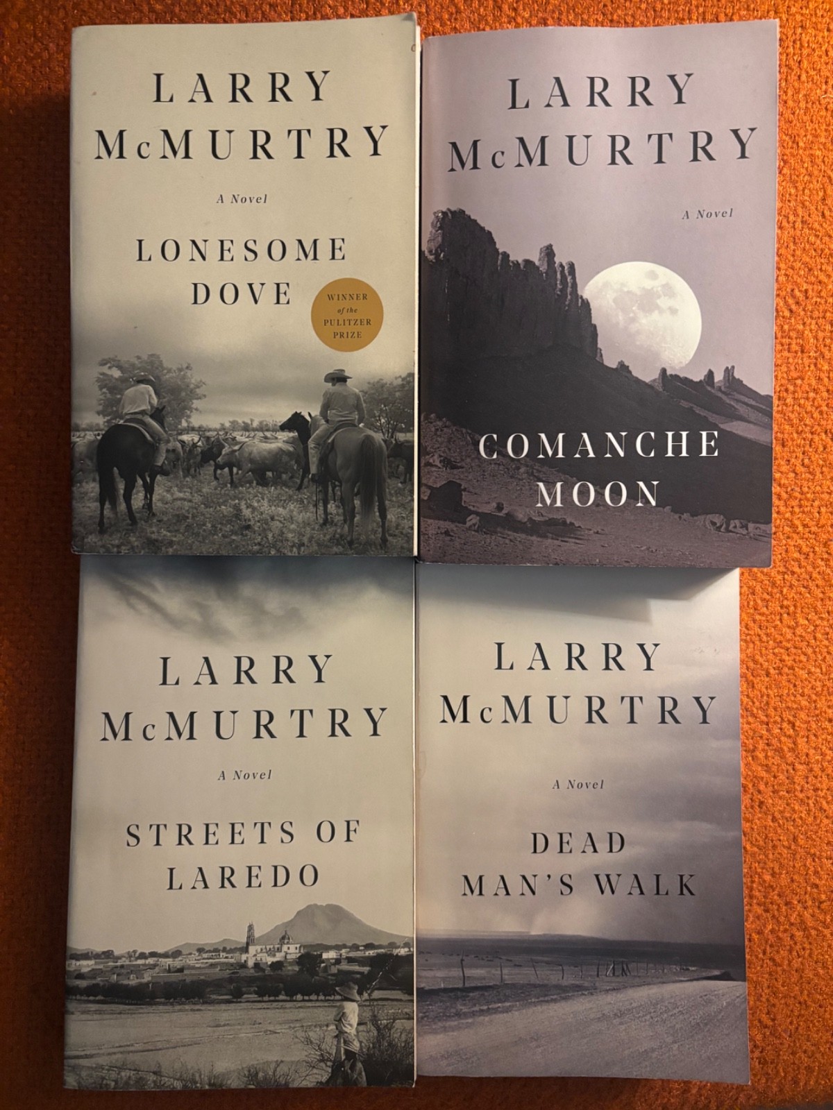 Larry McMurtry Lot of 4 LONESOME DOVE + bonus COMANCHE MOON, STREETS OF LAREDO