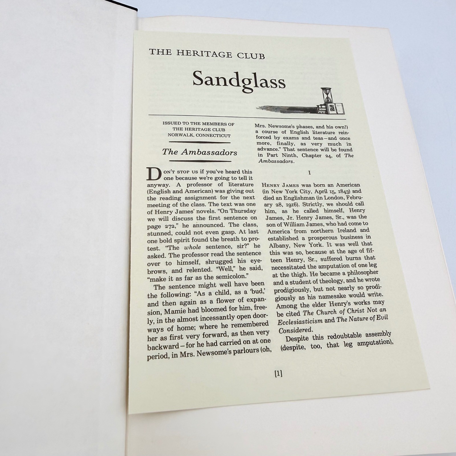 The Ambassadors Henry James Heritage Press 1963 Illustrated Slipcase Sandglass