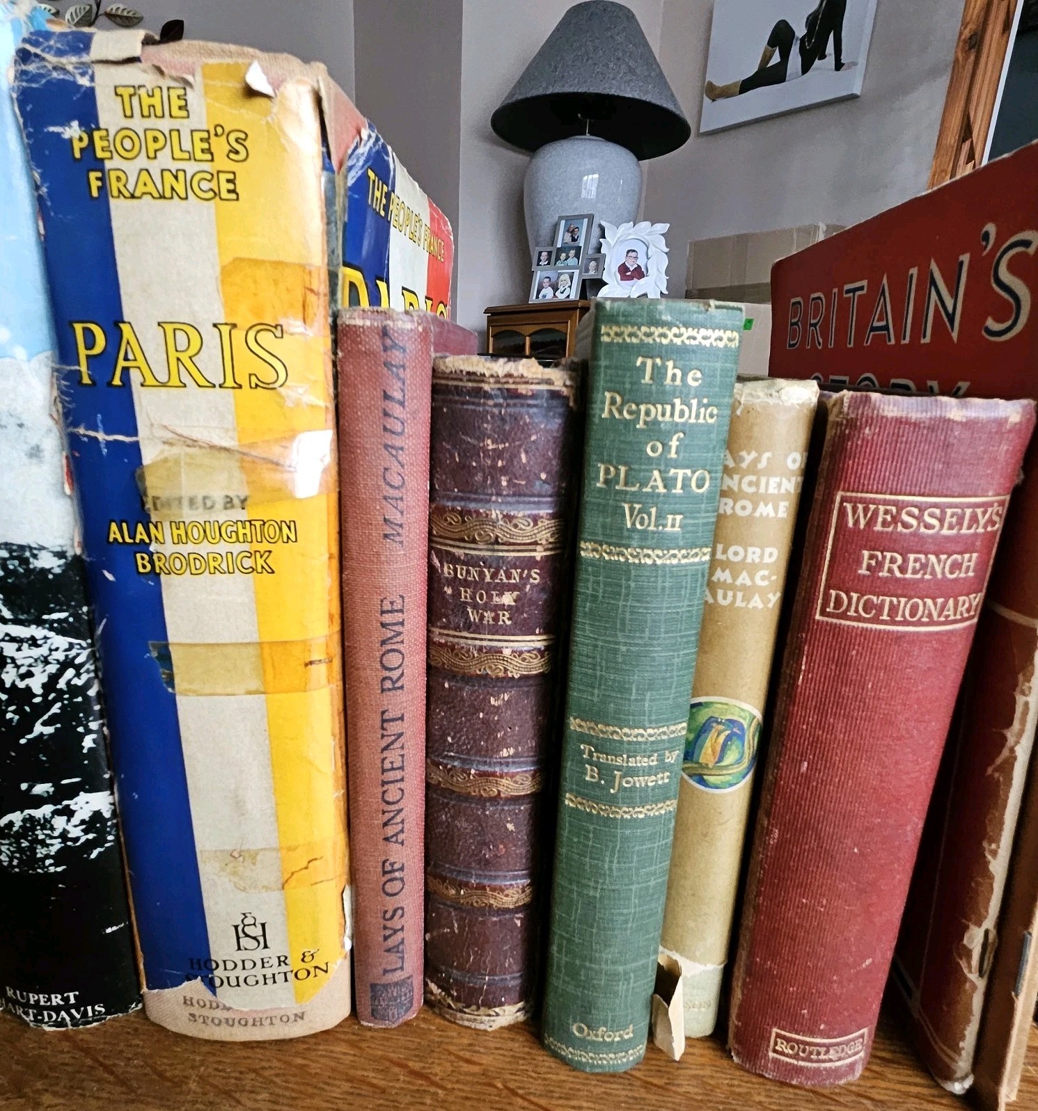 Collection of Old ANTIQUE VINTAGE Books for Decoration 50cm shelf space WB22LOT3