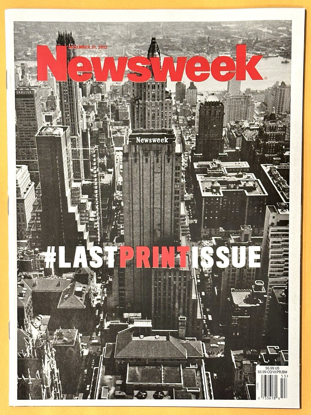 Newsweek Magazine ? December 31 2012 #LASTPRINTISSUE ?*New & Unread ?**MINT**
