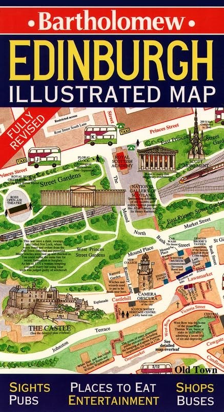 Illustrated Edinburgh Map by Collins Sheet map, folded Book The Fast Free