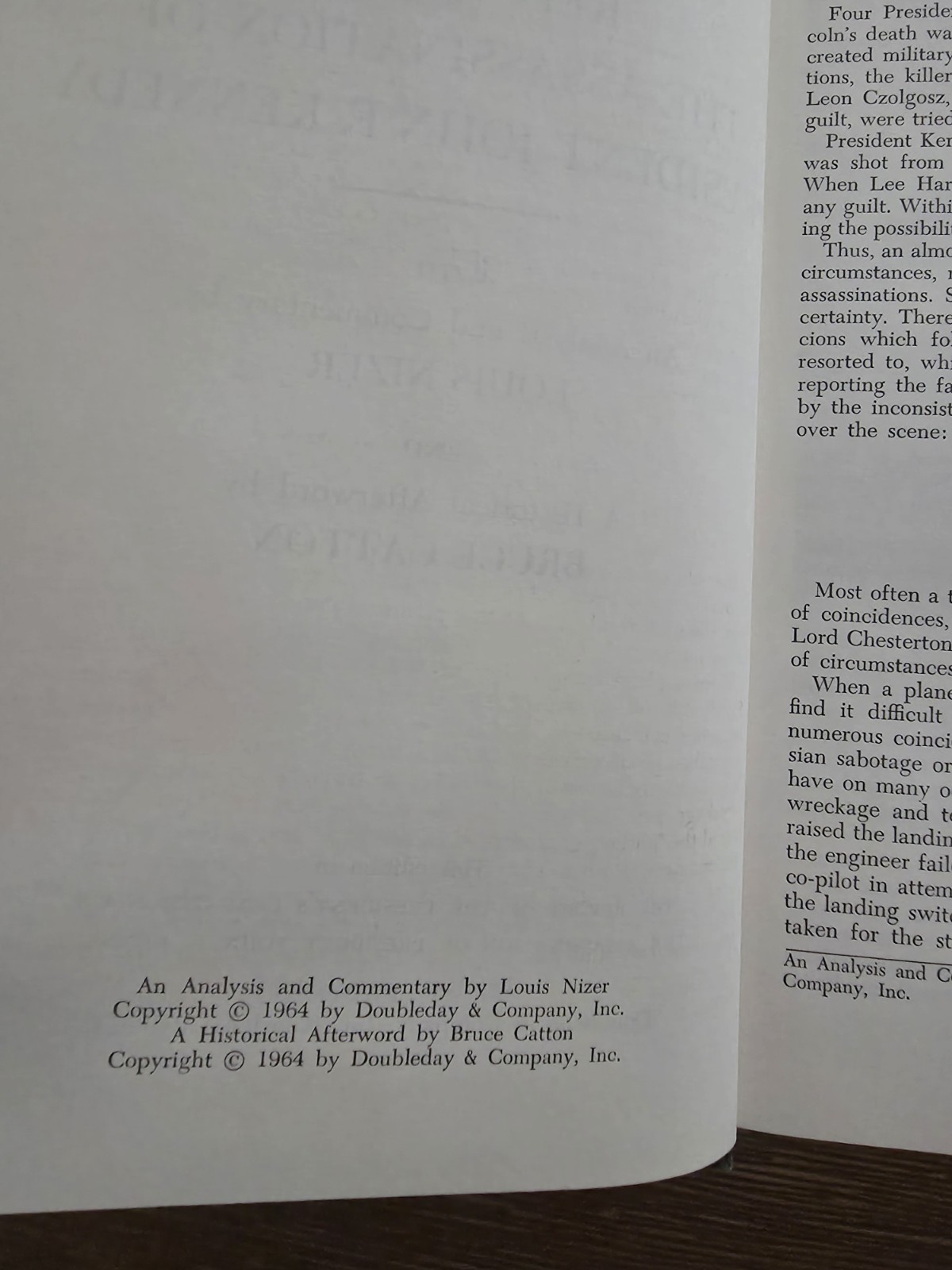 The Official Warren Commission Report Hardcover Book 1964 Edition John F Kennedy