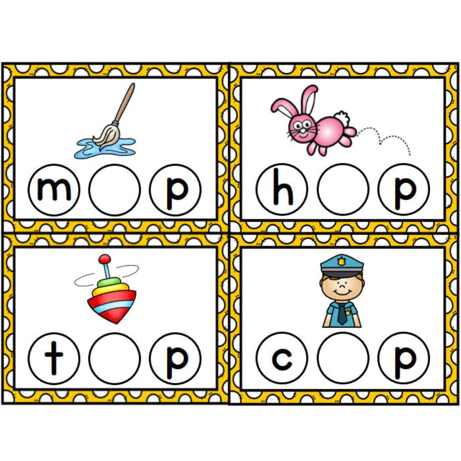 CVC Words (with answer) 5 sets 252 pages – preschool kindergarten