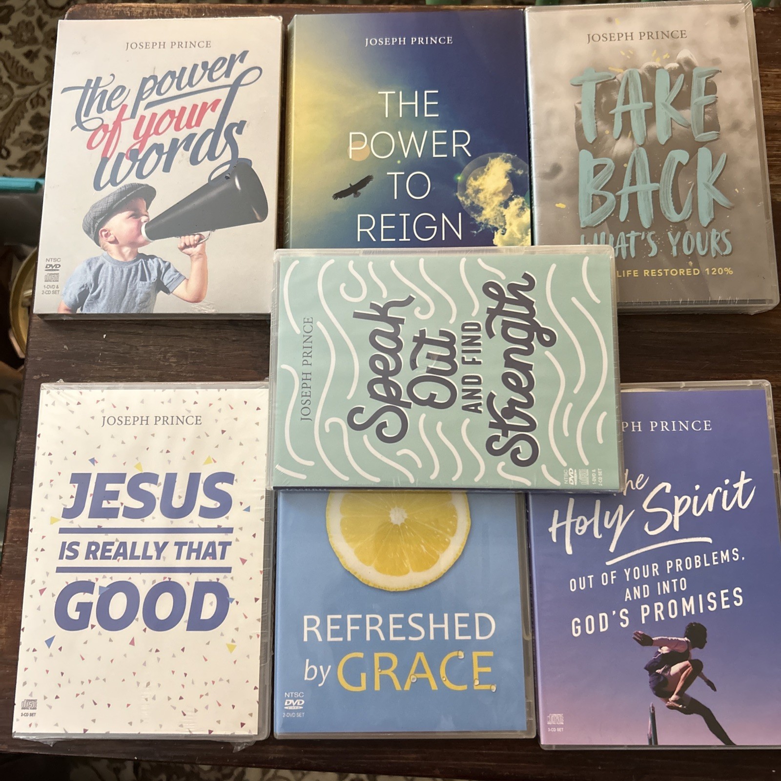 7 Sets Joseph Prince CDs/Audio Some New All Excellent Total Of 14 CD’s 4 DVD’s
