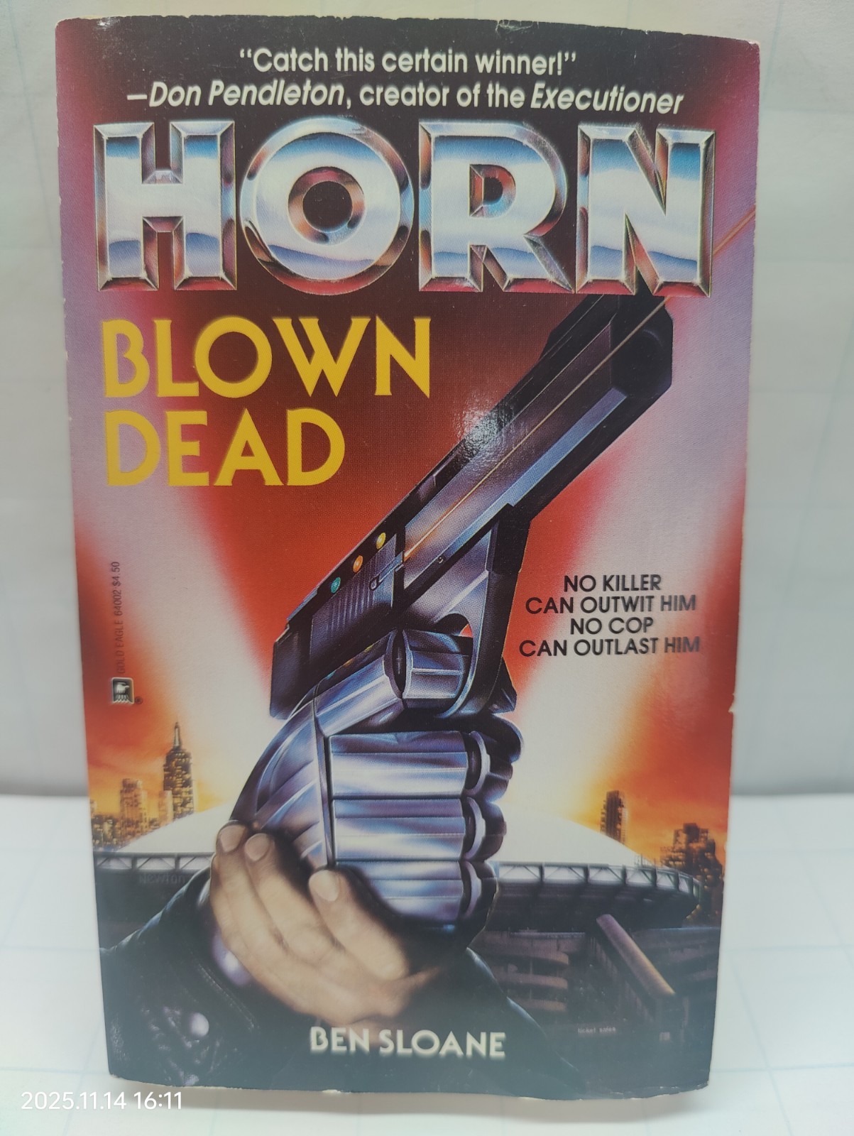Horn Blown Dead by Ben Sloane 1990 1st Printing Gold Eagle Sci-Fi Paperback