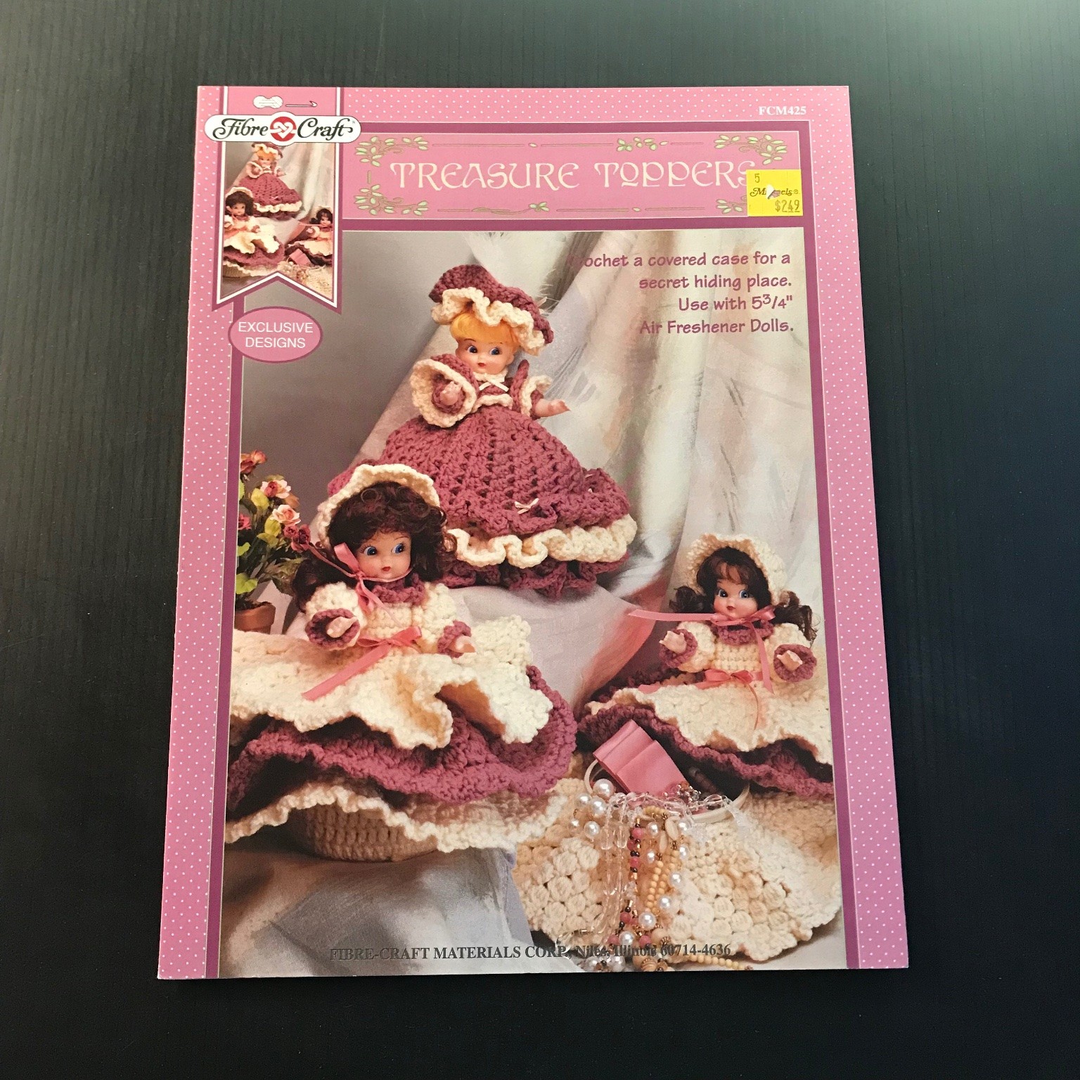 Treasure Toppers Fibre Craft Crochet Doll Pattern Booklet 1990 FCM425