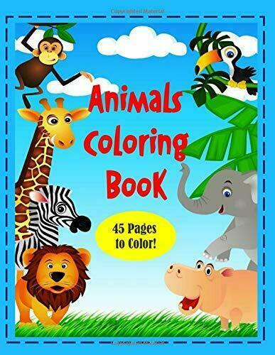Animals Coloring Book 45 pages to color (Paperback)