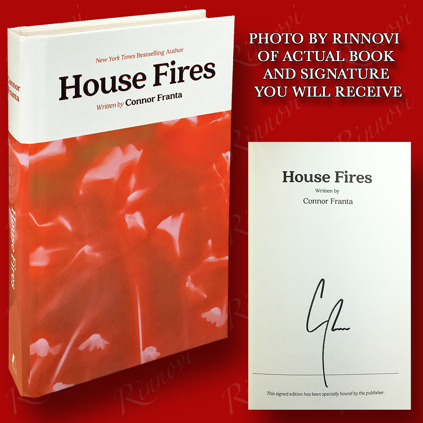 House Fires SIGNED Conner Franta (2021,HC,1st/1st) BRAND NEW