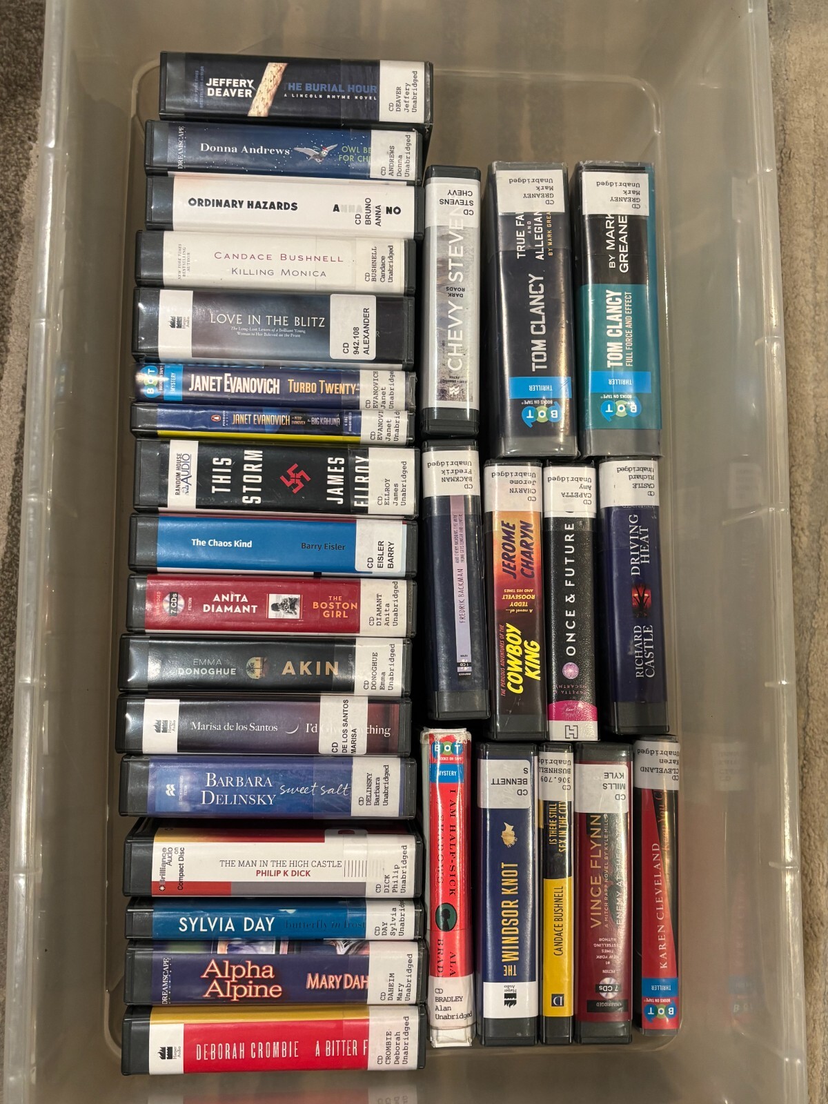 Audio Books on CD 50 Various Title and Authors A-E to choose from ex-library