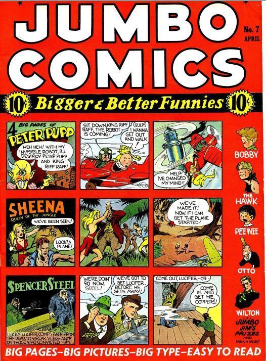 Jumbo Comics, Fiction House, 127 Issues, Vintage Golden Age Comics PDF DVD C80