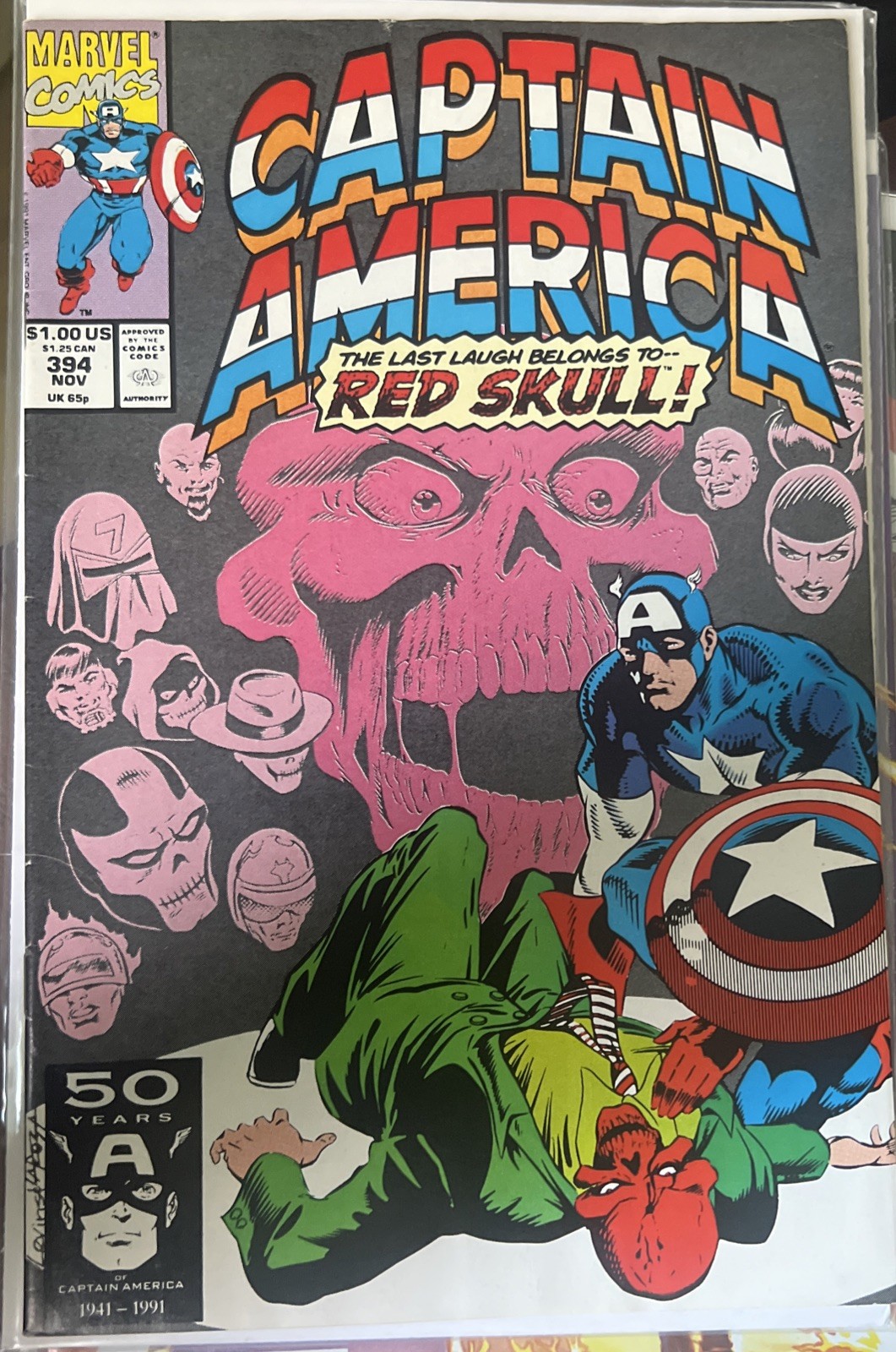 CAPTAIN AMERICA #394 (MARVEL 1991) DIRECT EDITION