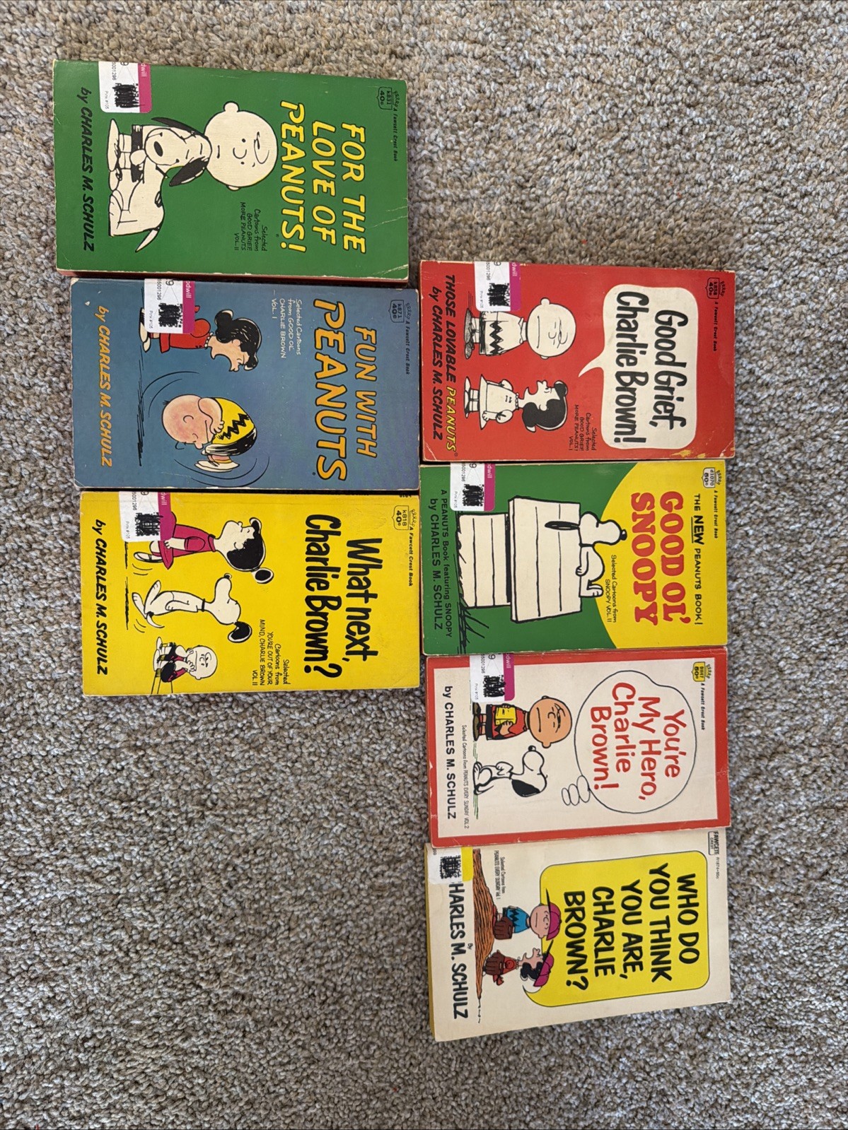 Charles M. Schulz Peanuts Snoopy Charlie Brown Book Bundle Vintage Cartoons