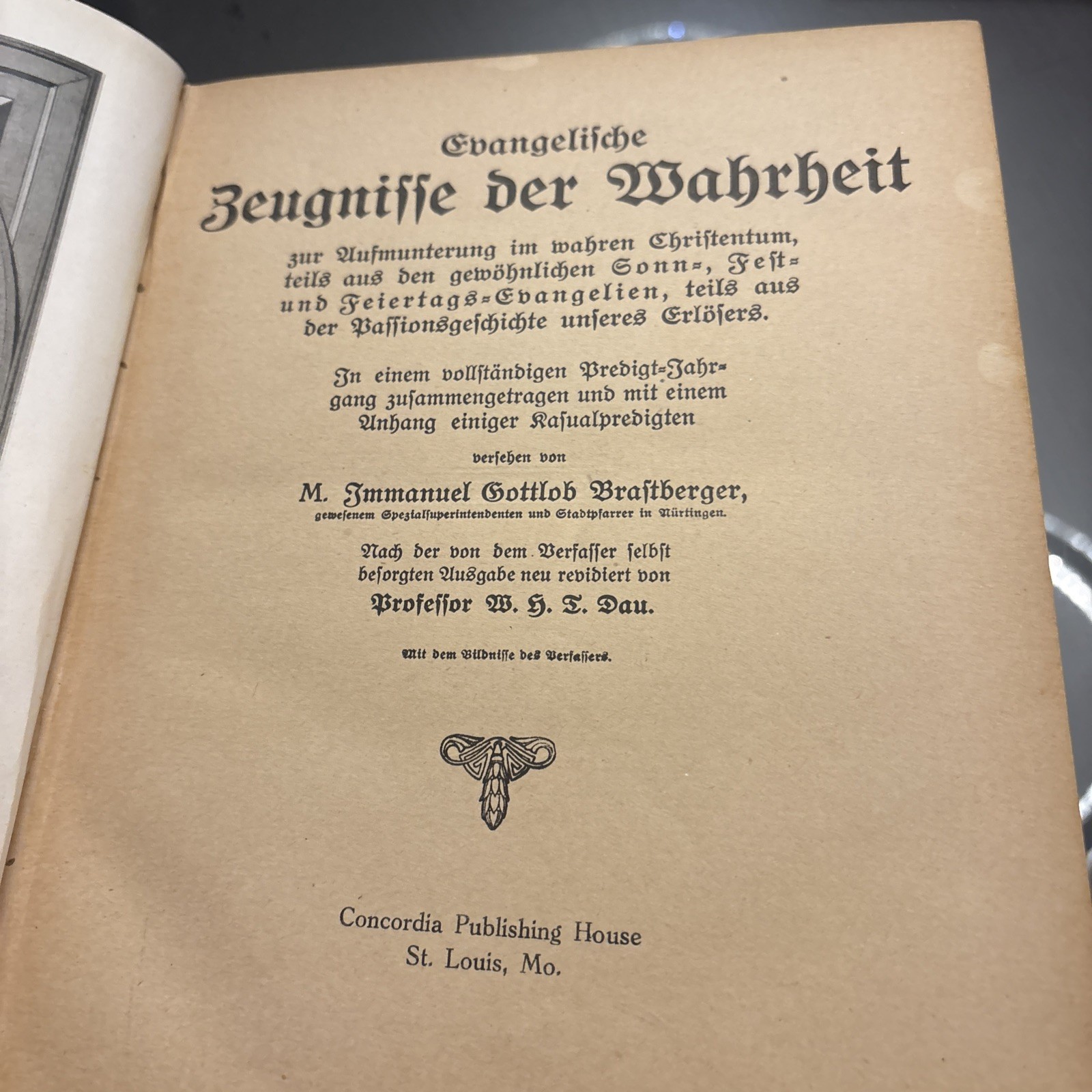 M. I. G. Brastberger Haus-Predigtbuch German HC Illus 1912 Missouri Synod Sermon