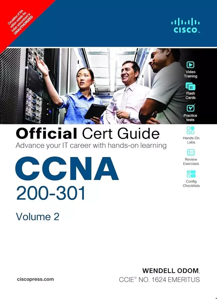 CCNA 200-301 Official Cert Guide, Volume 2 By Wendell Odom INTL ED