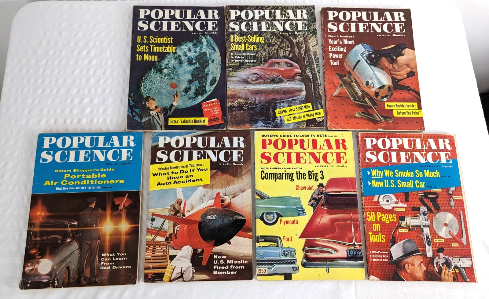 Popular Science Magazine (7) 1958 Auto TV Ads Chev Plymouth Mechanic Ford