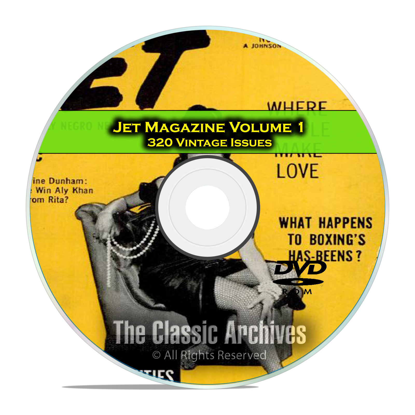 Jet Magazine, Volume 1, 320 Vintage Issues, 1951-1959, PDF DVD C96
