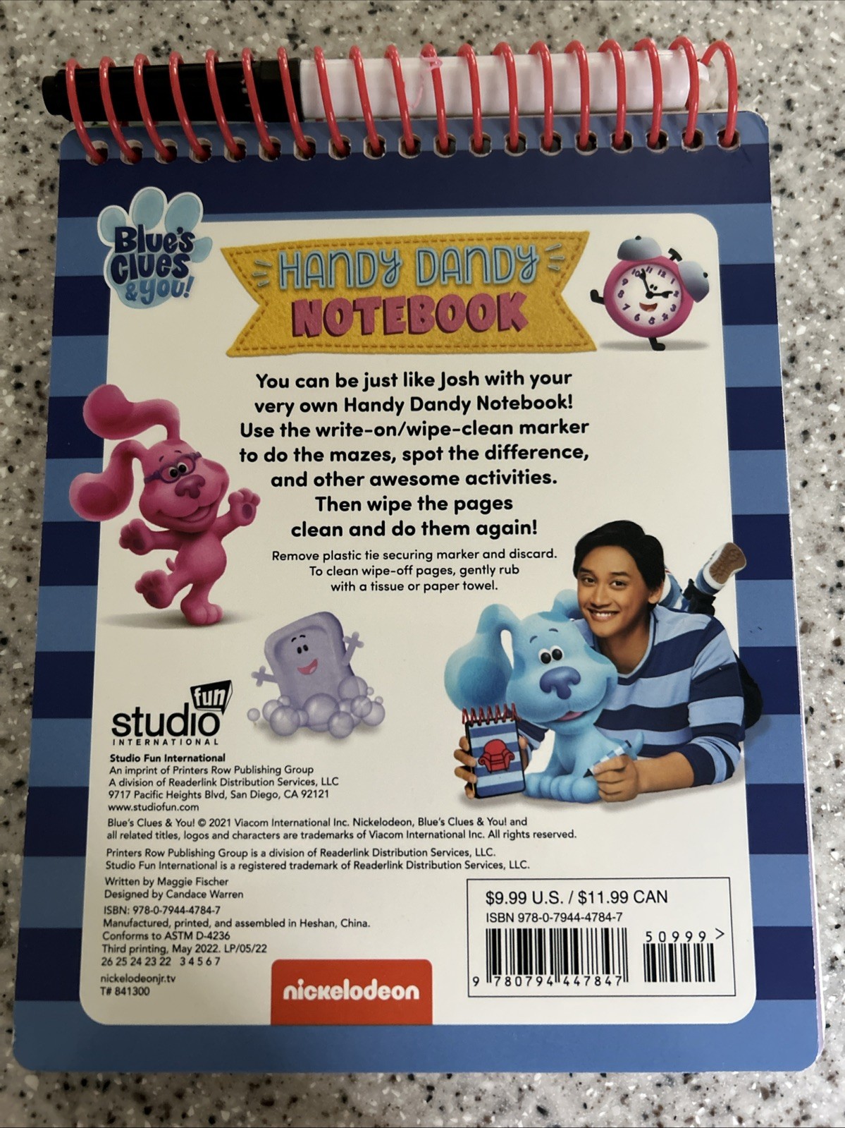 NEW Nickelodeon Blues Clues & You-Handy Dandy Notebook Write and Wipe Off!