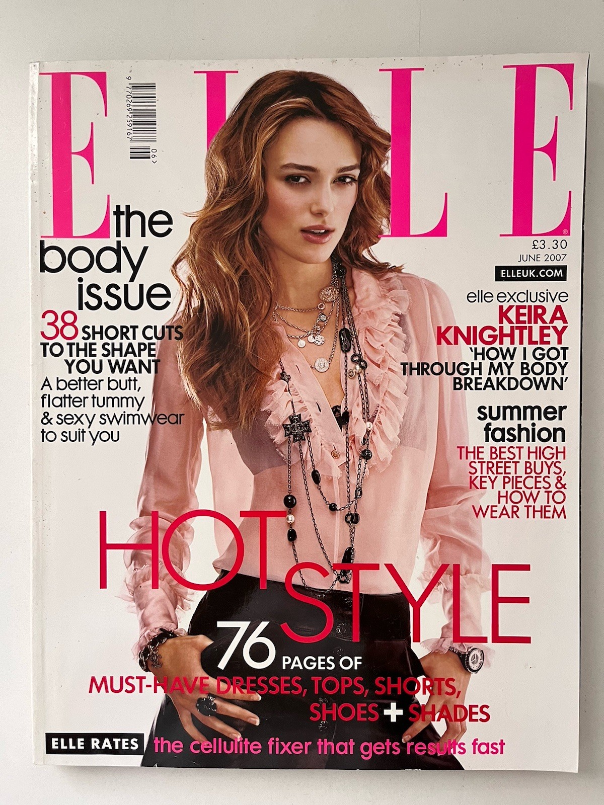 KEIRA KNIGHTLEY UK ELLE FASHION MAGAZINE JUNE 2007