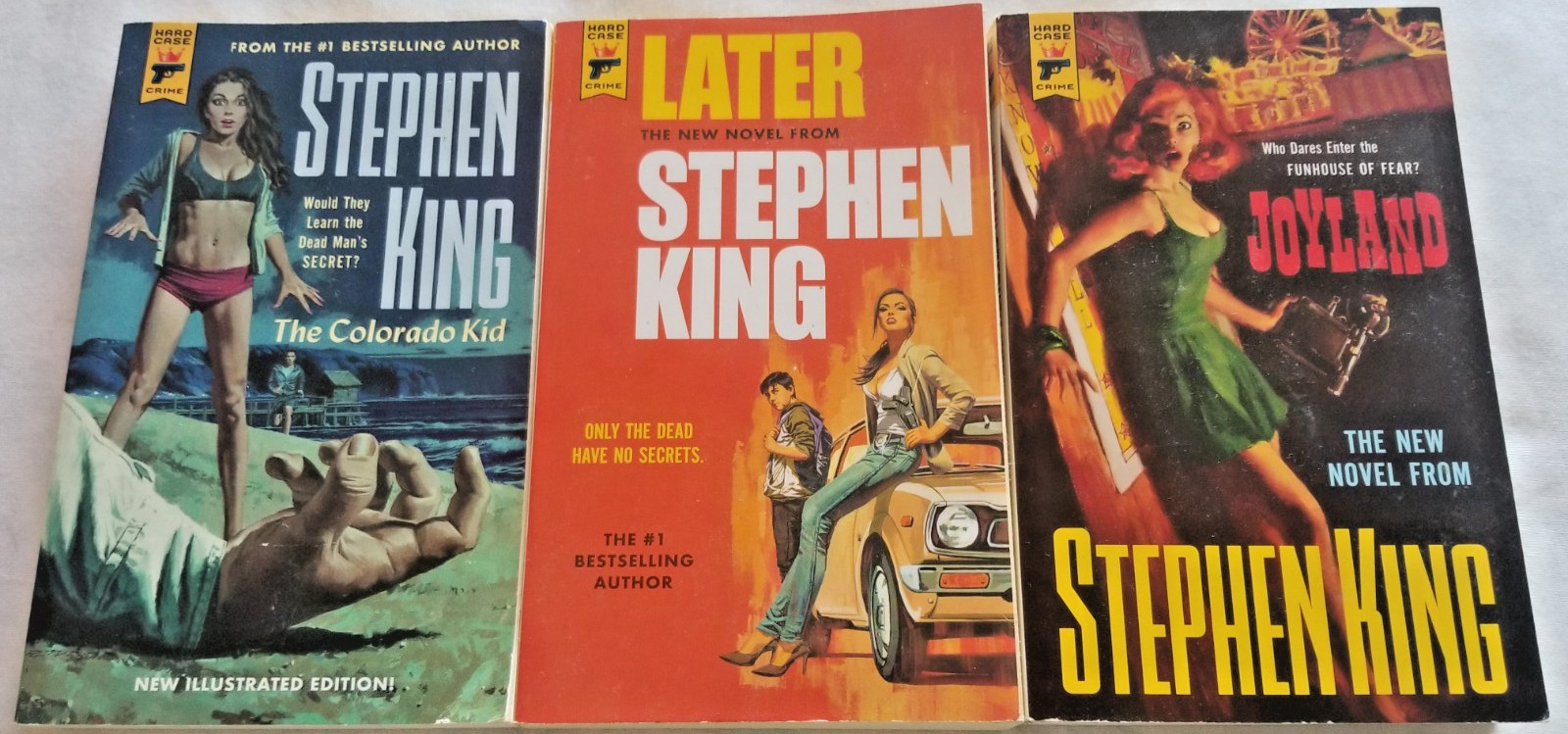 Stephen King Hard Case Crime Novels Lot Of 3 With Illustrated Colorado Kid Tpbks