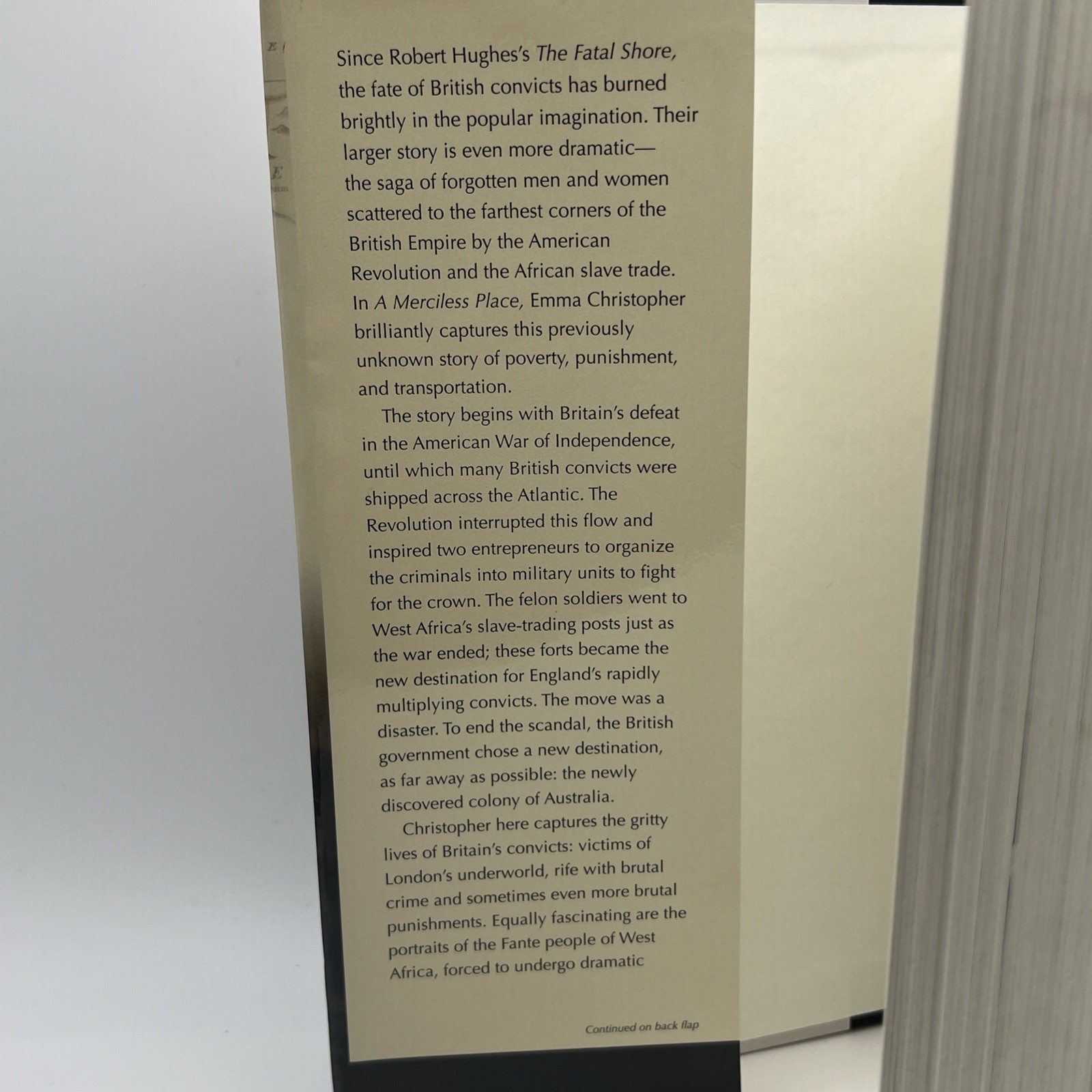 Emma Christopher:A Merciless Place,1st Edition 2011, HC DJ Oxford Univ Press