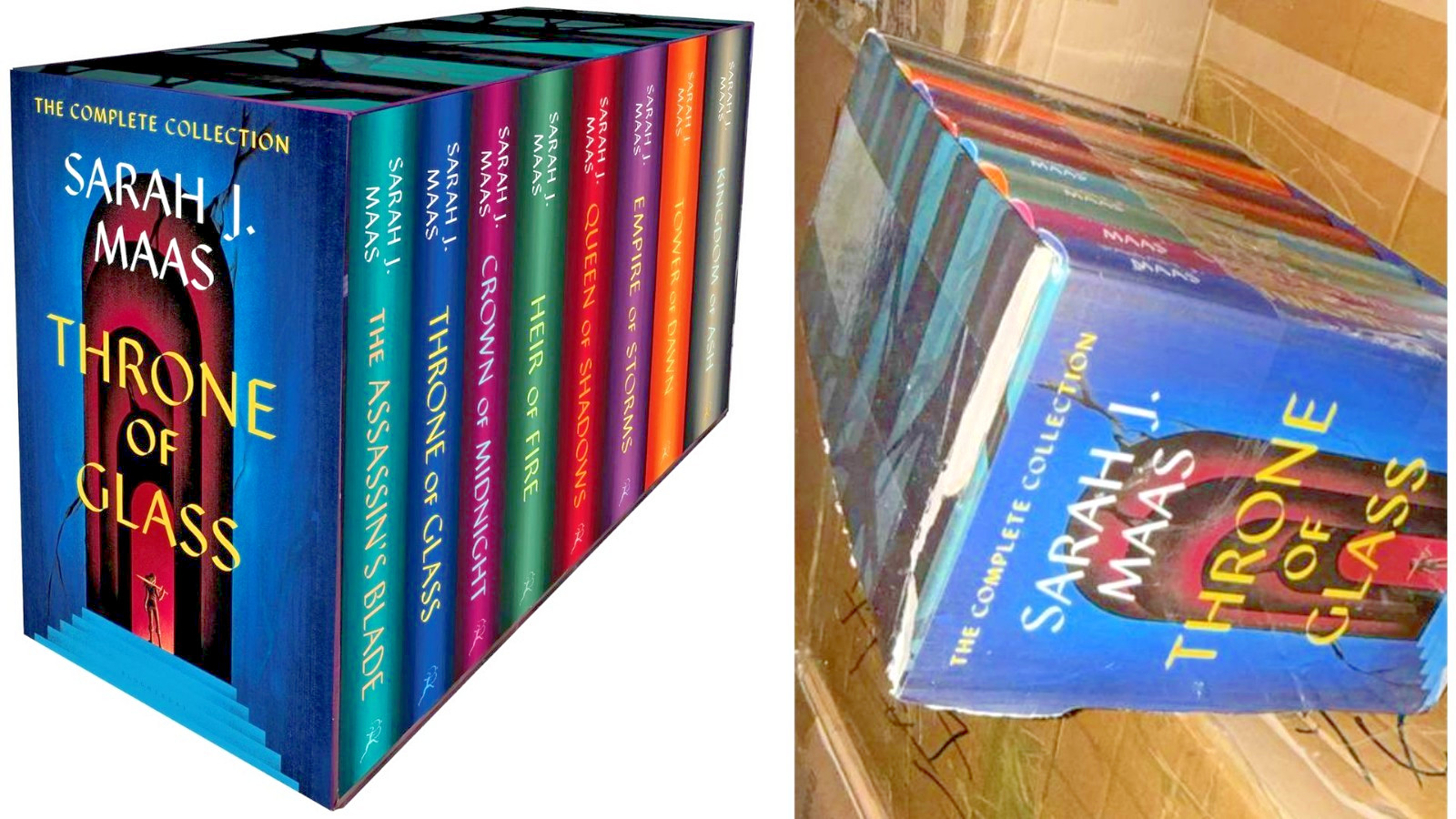 Throne of Glass Hardcover Box Set by Sarah J Maas 2023 all 8 books set hardcov